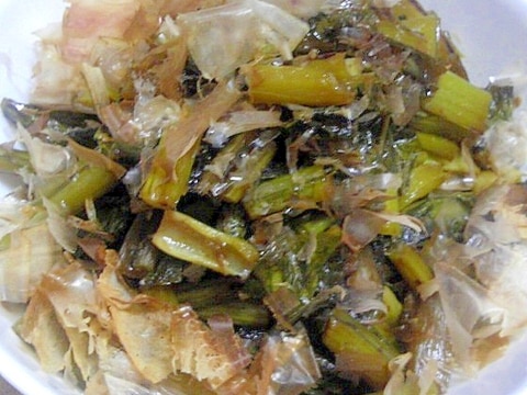 野沢菜の油炒め